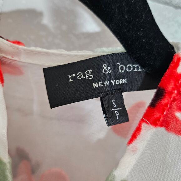 Rag & Bone Gigi Sleeveless Gathered Floral Dress - Picture 8 of 8